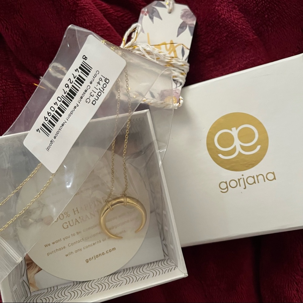 Gorjana Cayne Crescent Gold Plated Pendant Necklace